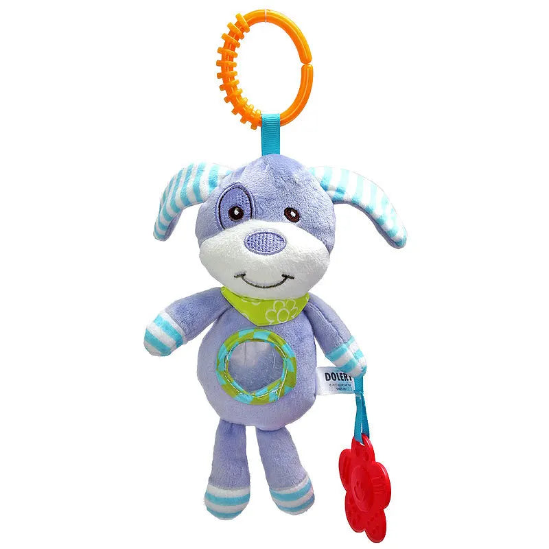Musical Plush Animal Rattle & Teether Toy for Babies