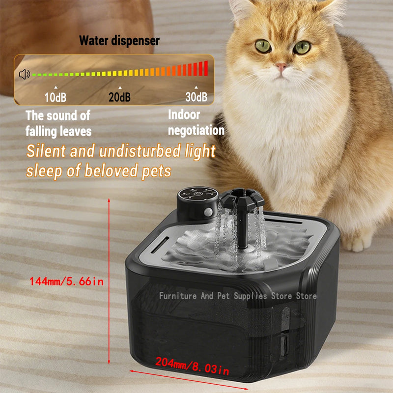 Fontaine à eau automatique pour animaux avec capteur infrarouge