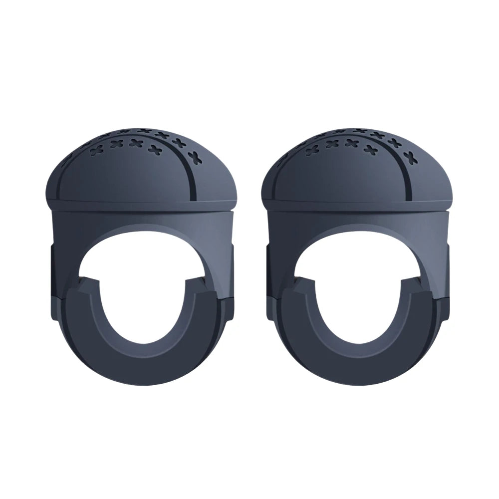 A pair of dark gray 360° steering wheel knobs designed for effortless one-hand control.
