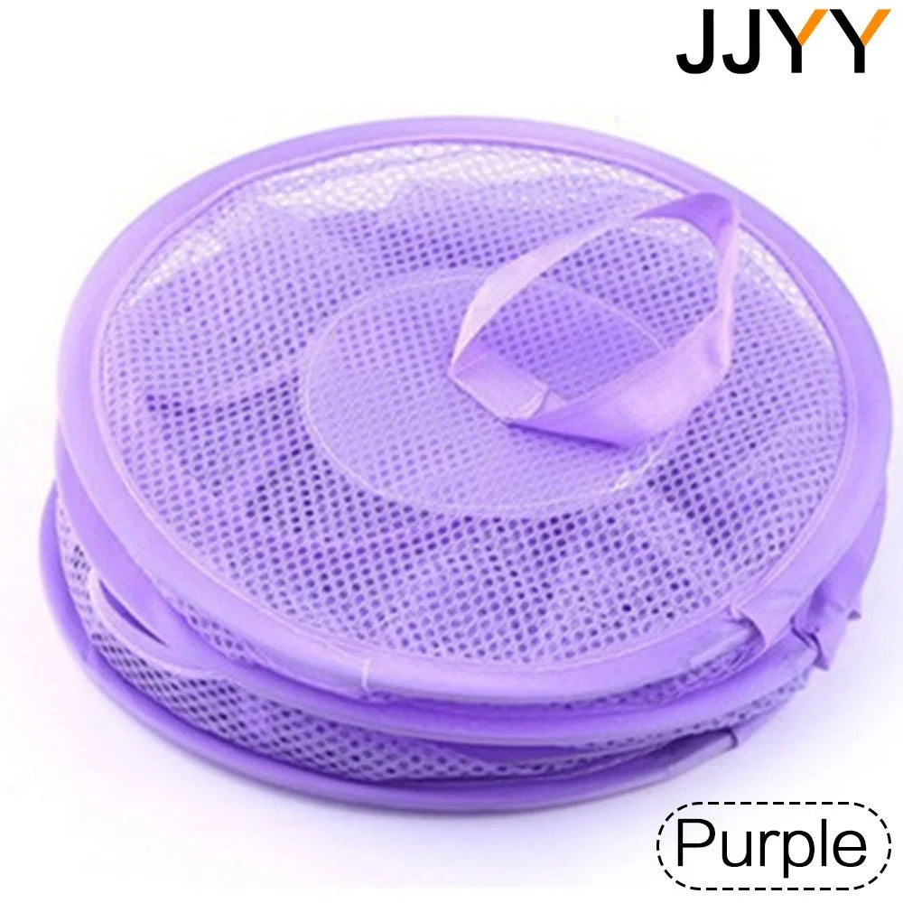 Purple 3-tier mesh hanging storage organizer for closet, door, or wall