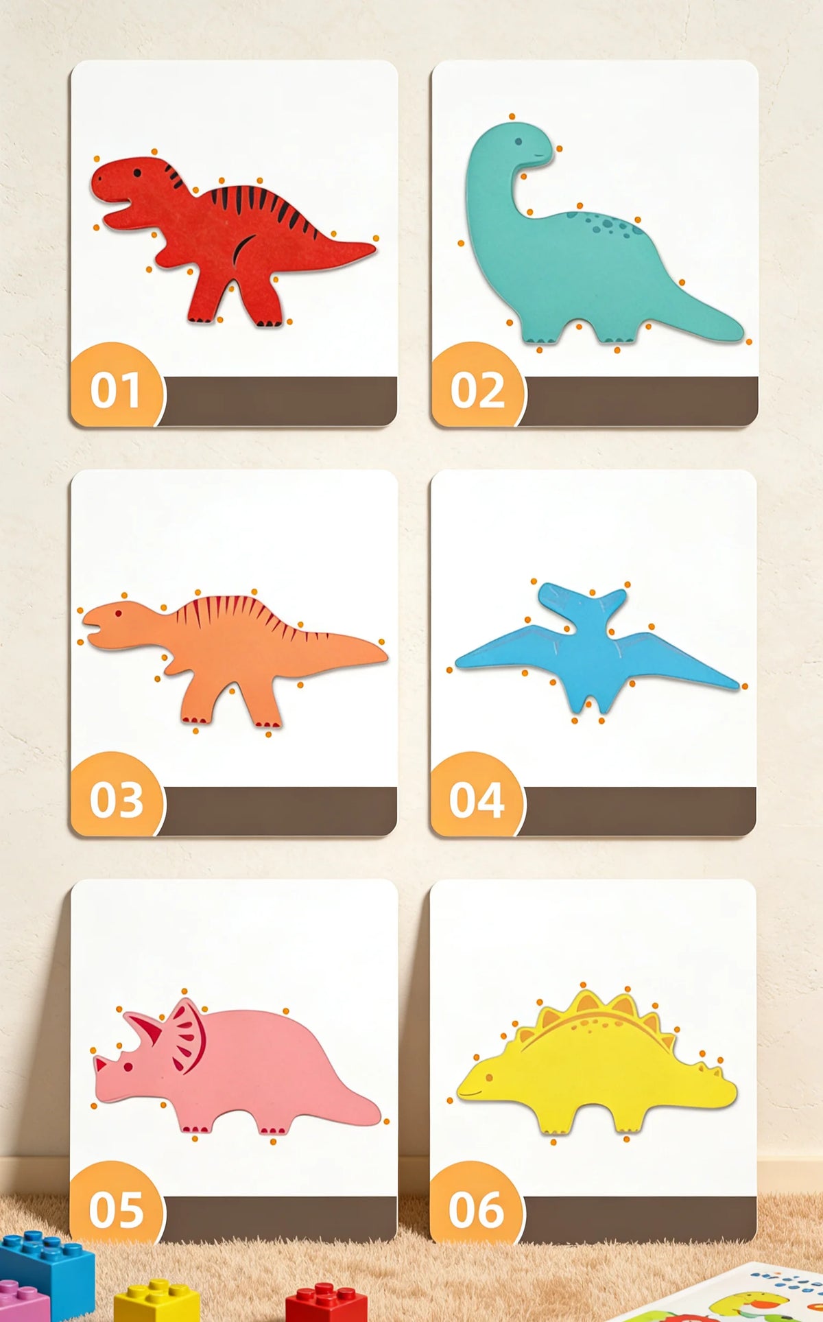 Wooden Dinosaur Stacking Game for Kids