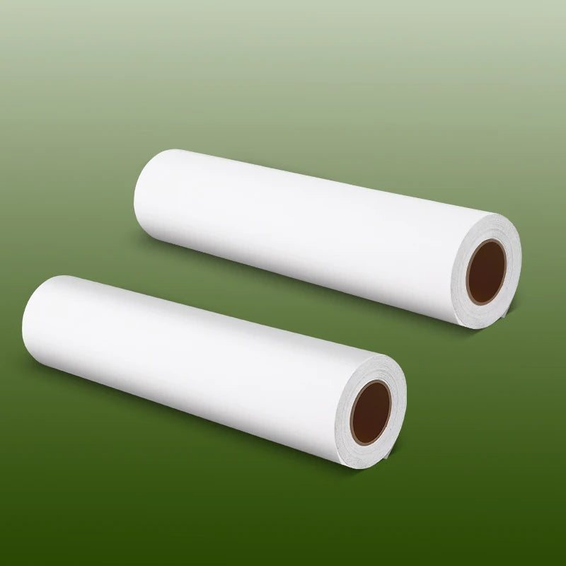 Two rolls of white A4 thermal paper sheets for quick-drying printing