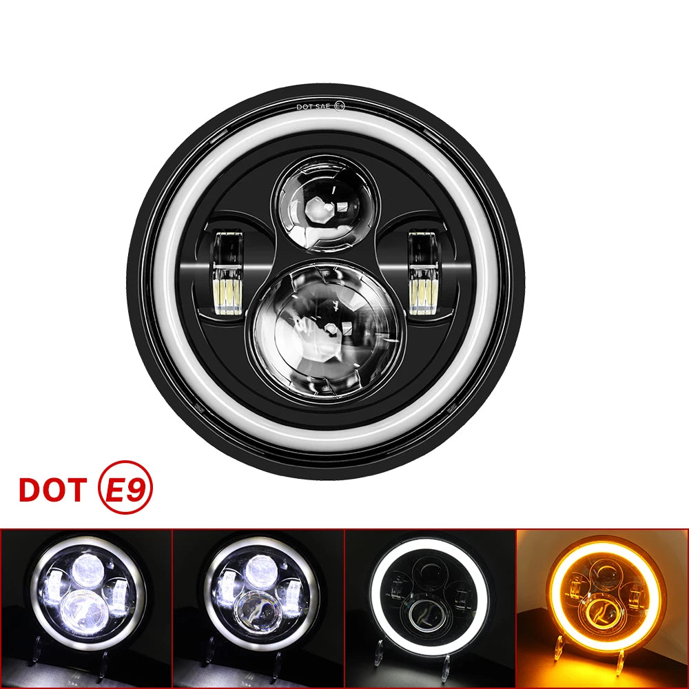 Classic 7 Inch Round LED Motorcycle Headlight