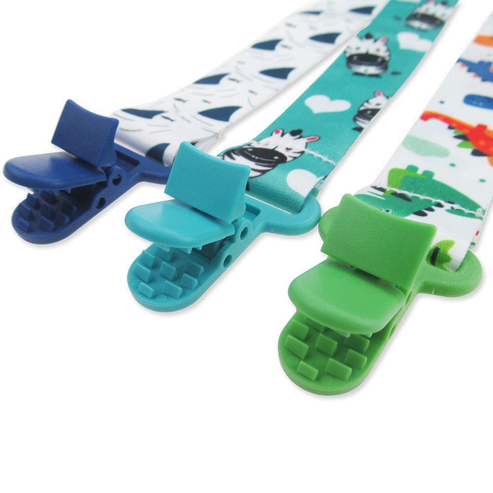 3-Pack Cartoon Pacifier Clips for Babies