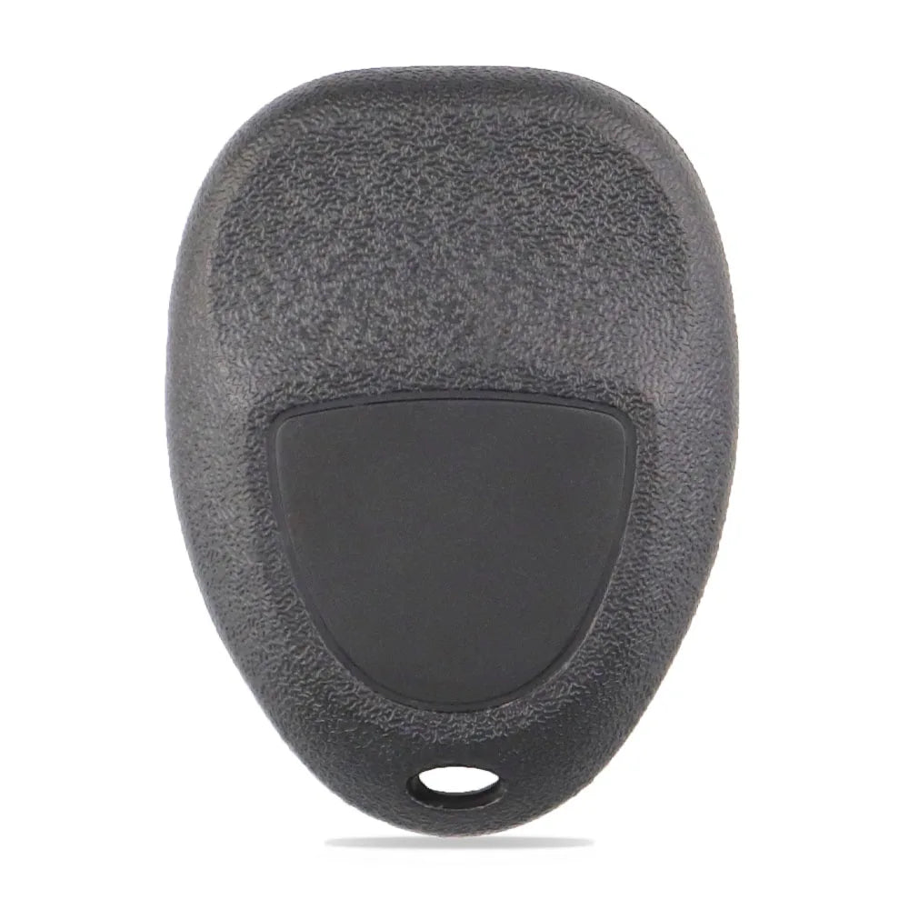 A dark gray replacement remote key fob for select GM vehicles.