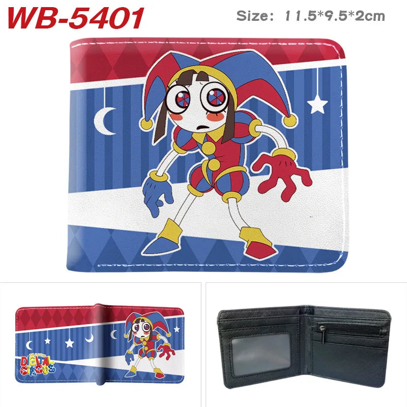 PU Leather Bifold Card Holder Wallet with Cartoon Print
