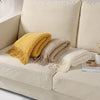 Khaki Knitted Throw Blanket with Tassels