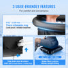 A black inflatable ring product with a leak-proof design and a water-filled cushion for cold water therapy.
