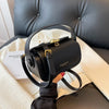 Classic Retro Crossbody Shoulder Bag with Textured Flap