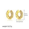 Geometric Gold Plated Huggie Hoop Earrings