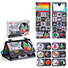 A foldable and hangable fruit cognition cloth book with a tummy time mirror for babies featuring various fruits and vegetable
