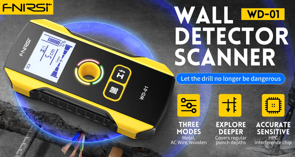 Multifunctional Wall Scanner with Metal, Wood, and Live Wire Detection