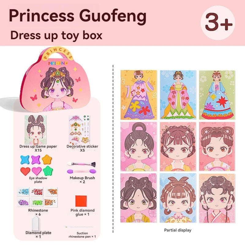 Kit Créatif Princesse DIY : Art du Papier, Maquillage & Peinture Strass