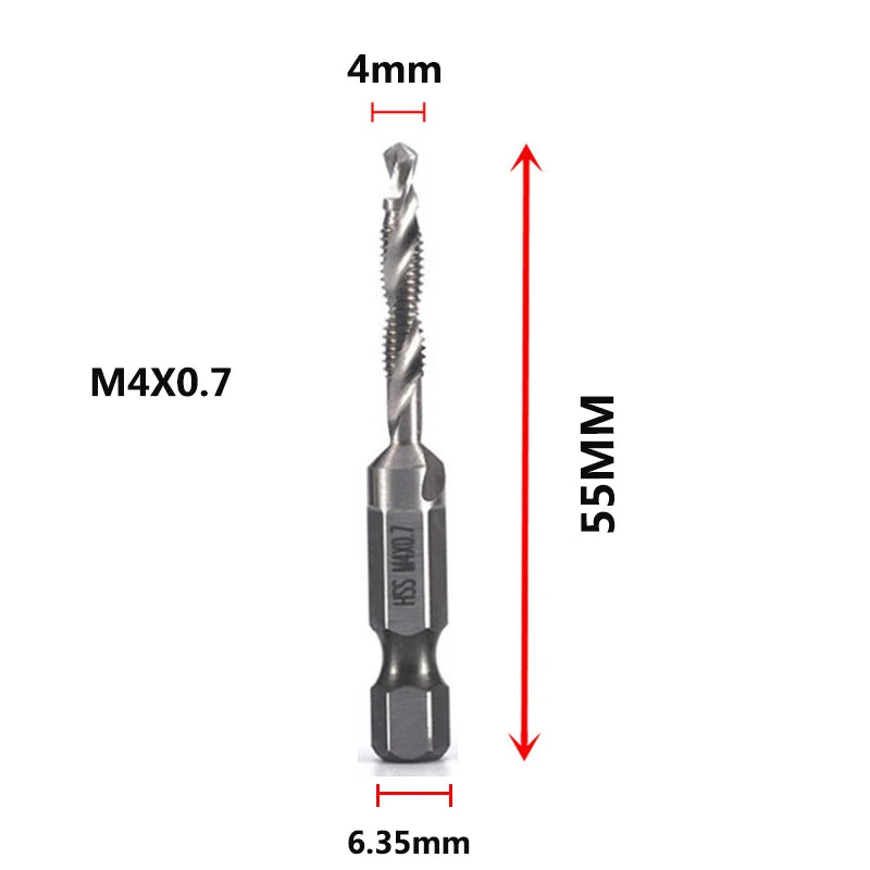 Metric Thread Tap Set - Titanium Coated HSS Drill Bits