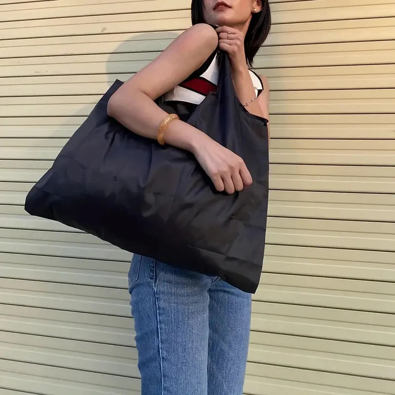 Folding Shopping Bag with Large Capacity and Waterproof Design