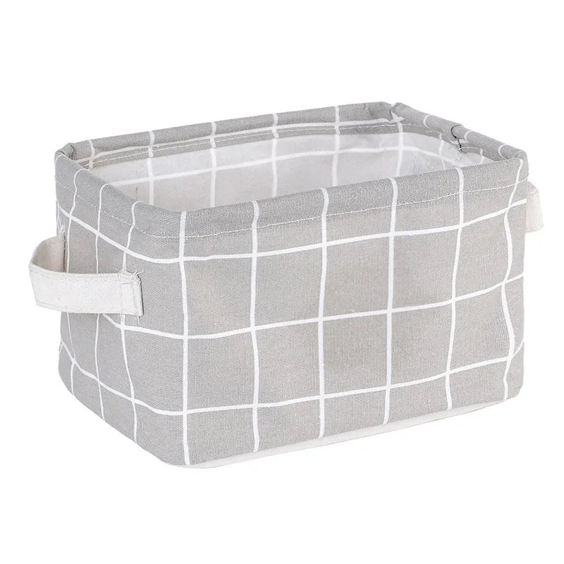 Foldable Canvas Storage Basket with Handles