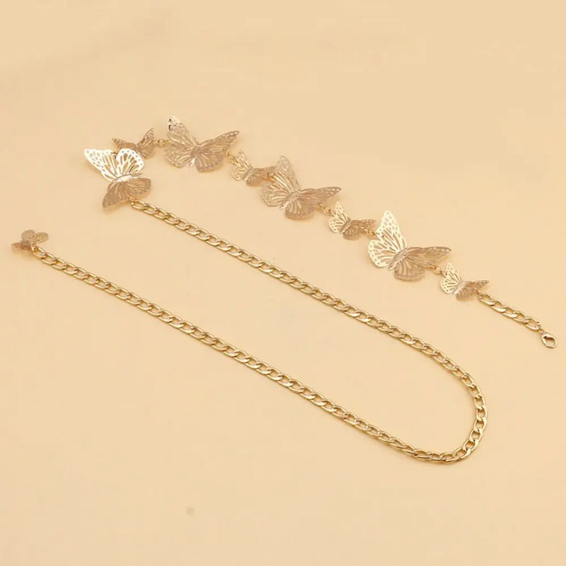Vintage Butterfly Waist Chain with Tassel Detail