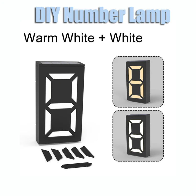 Luz LED para Números de Casa con Energía Solar