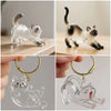 Pet Fur Memory Keychain with Cat-Shaped Capsule