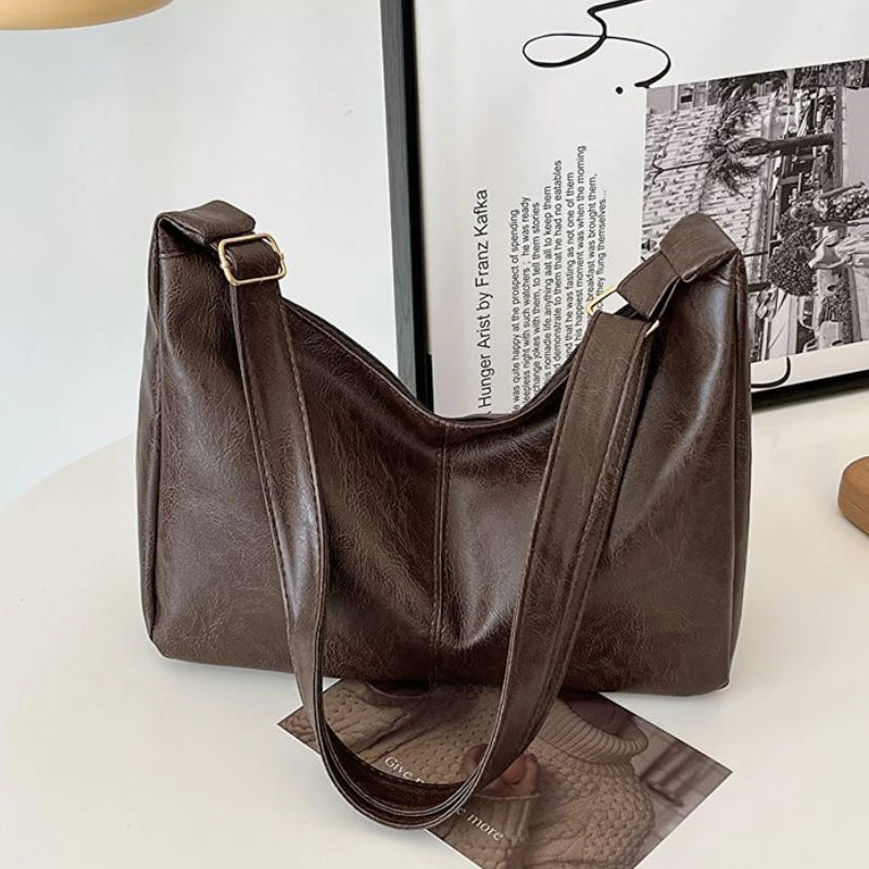 Bolso Tote de Piel Sintética Estilo Vintage
