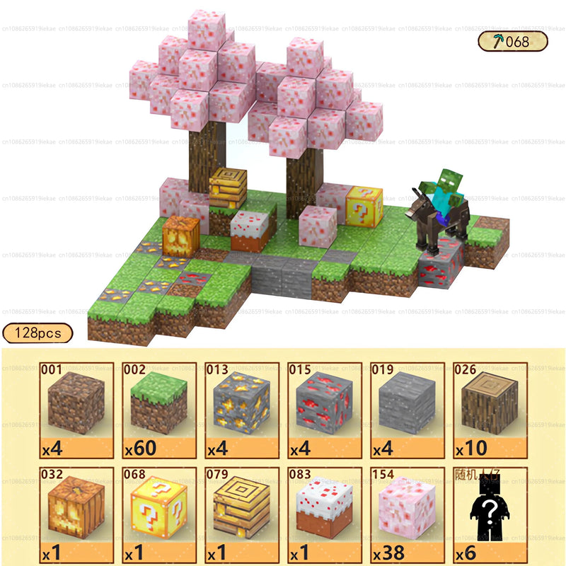 Magnetic Building Blocks Mine World Cube Set