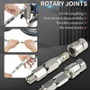 Stainless steel quick rotary joints used for coupling airless spray hoses with flexible rotation.