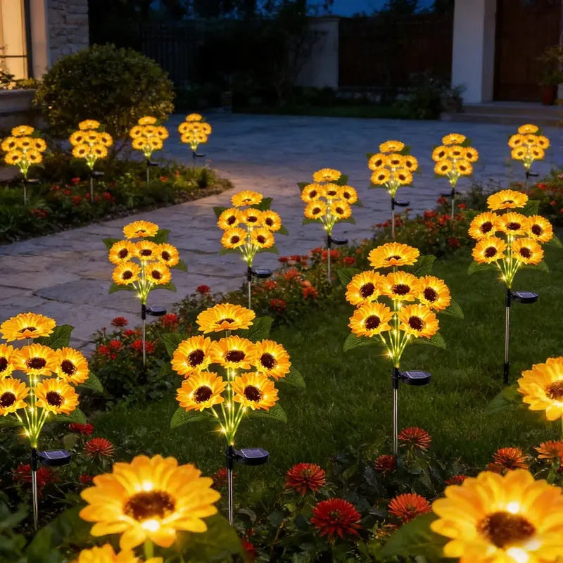 Solar Sonnenblumen Gartenlichter