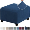 Stretchable Jacquard Footrest Ottoman Cover