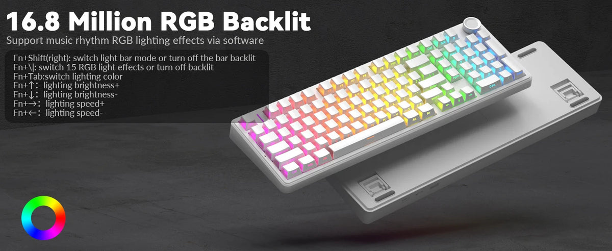 AULA F99 Pro Wireless Silent Mechanical Keyboard with RGB