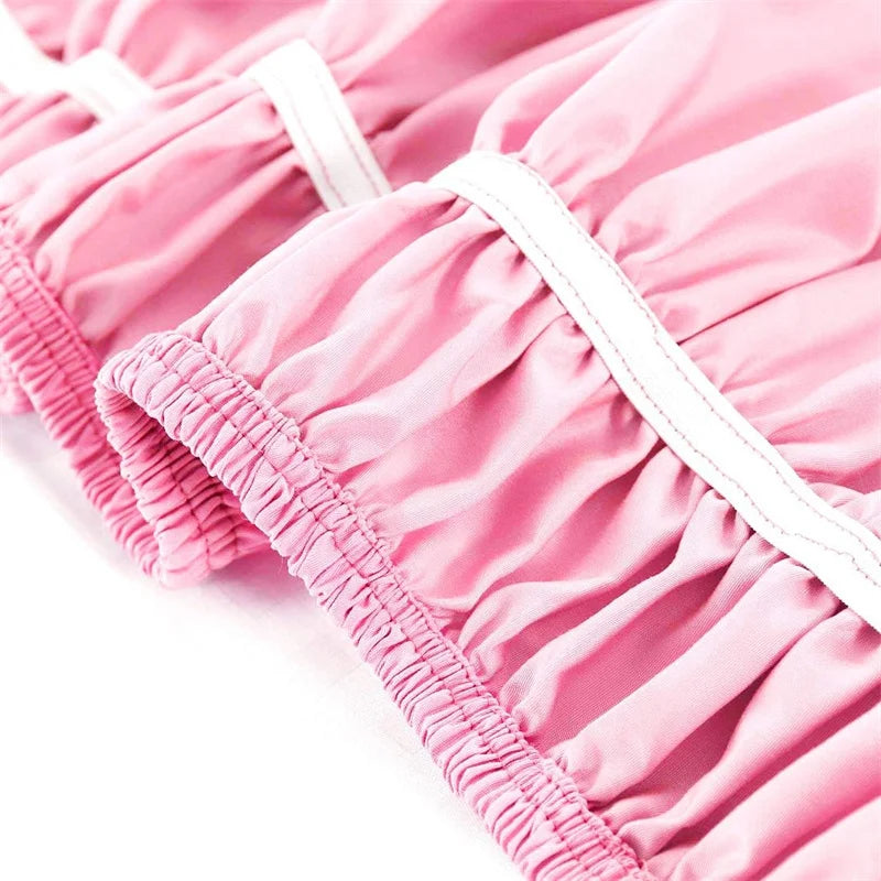 Ruffled Bed Skirt with Elastic Band – No-Lift, Wrinkle-Resistant Design