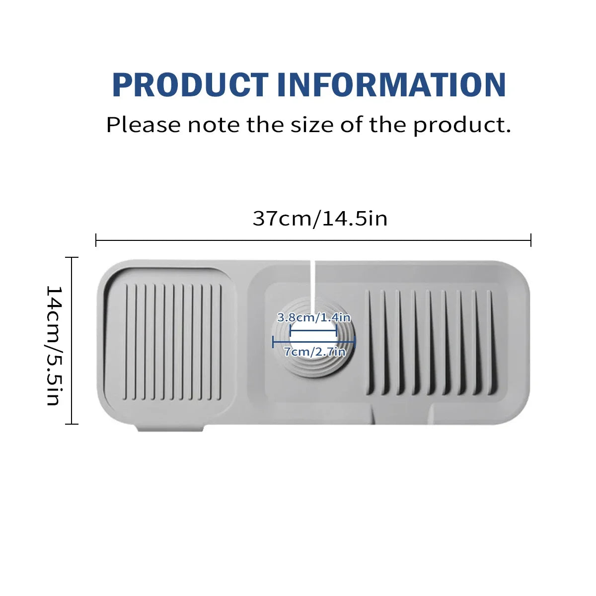 Silicone Sink Faucet Splash Guard & Drip Catcher Mat