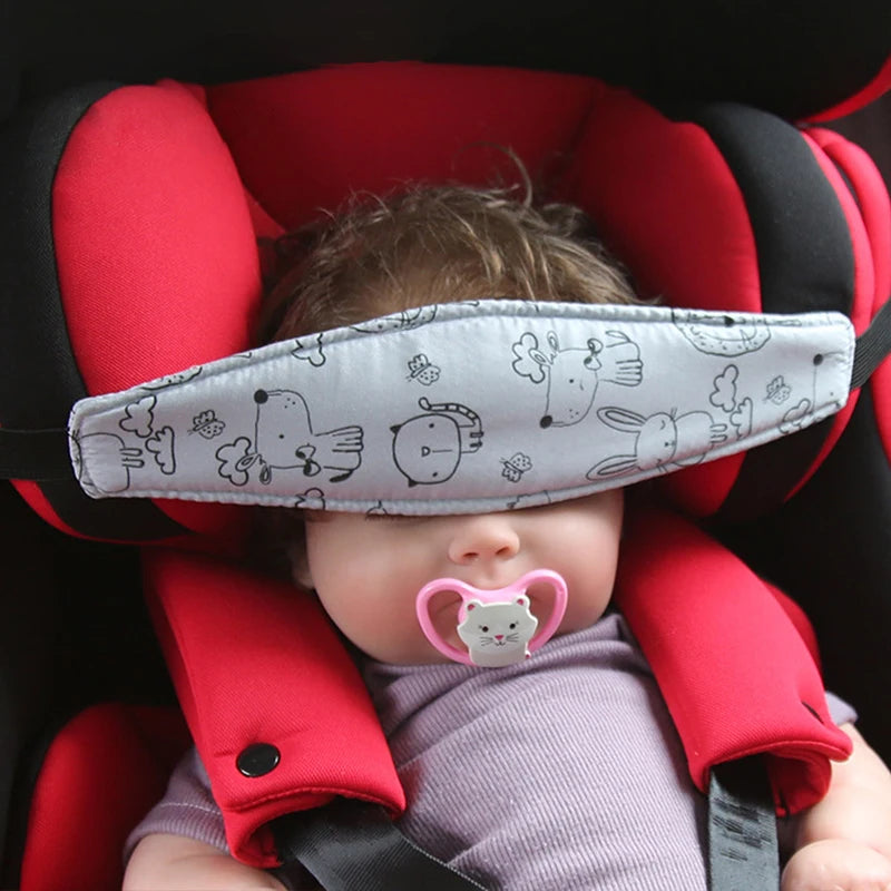 Baby Car Seat Head Support Pillow with Adjustable Strap