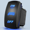 Black LED strobe light wiring harness kit with an ON/OFF switch displayed on a gray background.