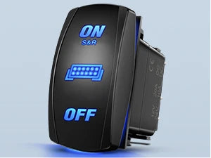 Black LED strobe light wiring harness kit with an ON/OFF switch displayed on a gray background.