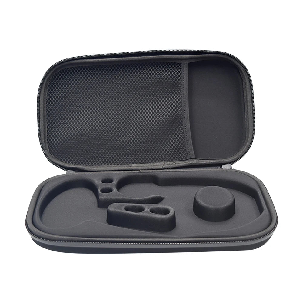 Black shockproof EVA stethoscope storage case with an organizer pouch and internal compartments