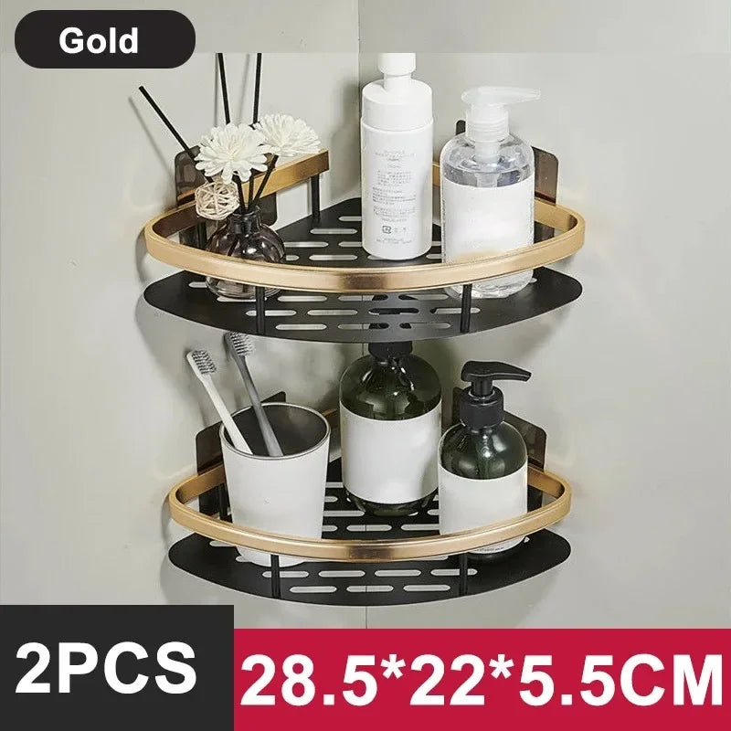 Étagère Murale en Aluminium pour Salle de Bain et Cuisine