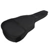 Black padded soft case for a classical acoustic guitar with a removable shoulder strap