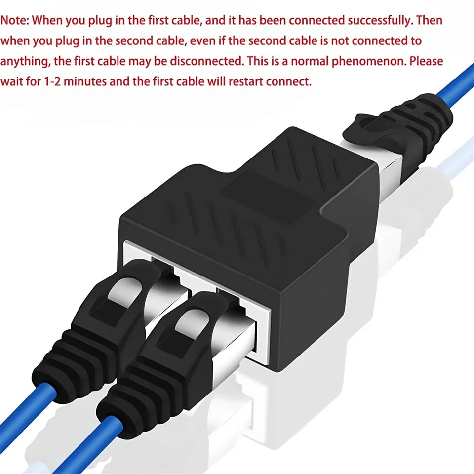 RJ45 Ethernet Coupler with Dual Female Ports