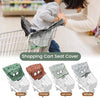 Various colored shopping cart seat covers including green, orange, light green, and white options.