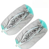 A gray shoe washing machine bag with a soft bristled cleaning brush set.