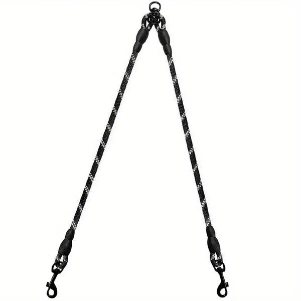 Dual Dog Leash with 360° Swivel Tangle-Free Design