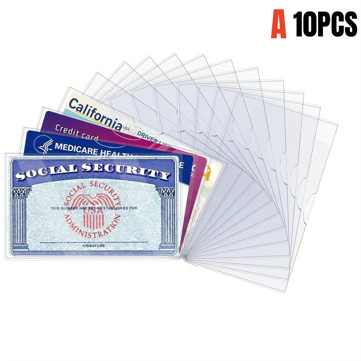 PVC Card Protector Sleeves (Set of 10)