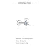 925 Sterling Silver Moissanite Bowknot Stud Earrings