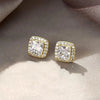 Silver-Tone Cubic Zirconia Stud Earrings