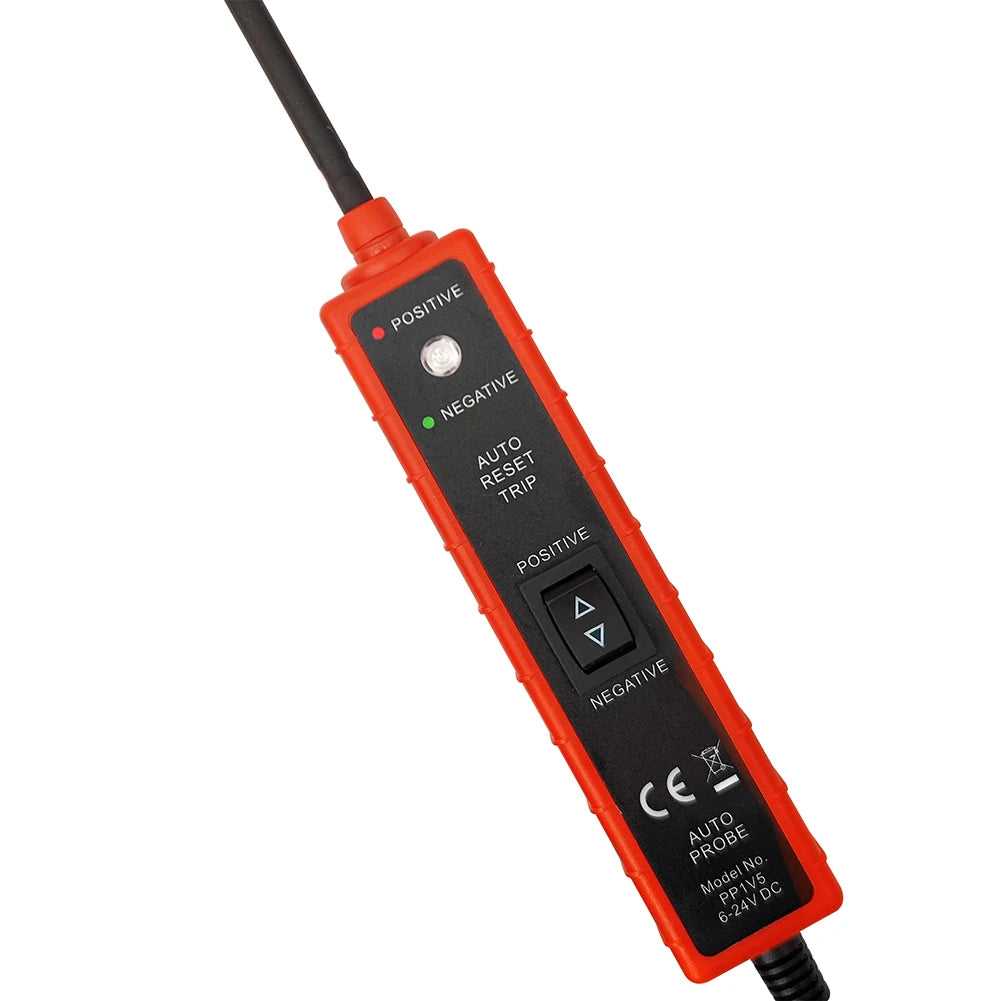 Automotive Circuit Tester with Digital Voltage Display and LED Probe