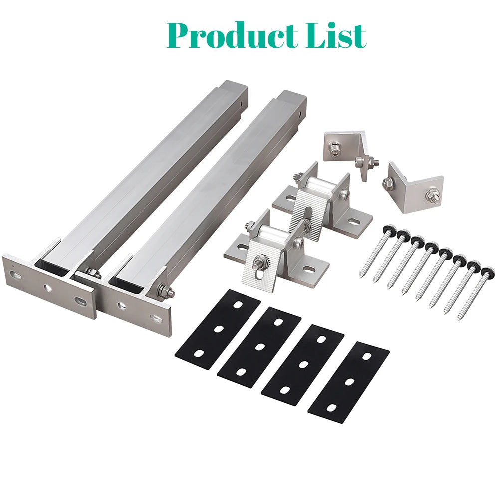 Adjustable Aluminum Solar Panel Mounting Bracket Kit