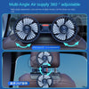 Dual-Head USB Car Seat Cooling Fan