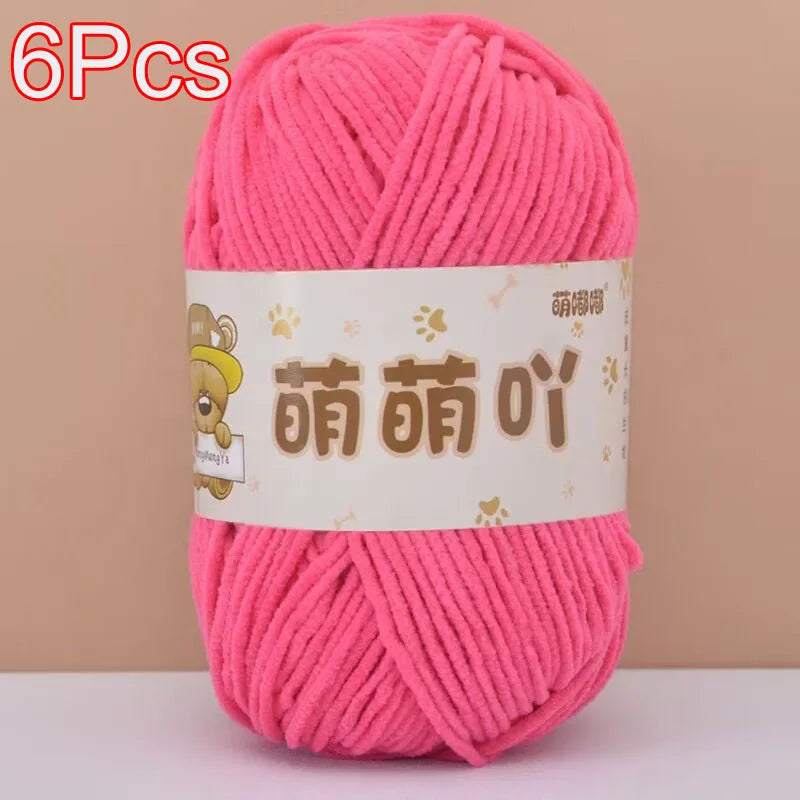 Soft Chenille Yarn for Crocheting and Knitting