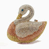 Swan Shaped Crystal Evening Clutch with Rhinestone Accents