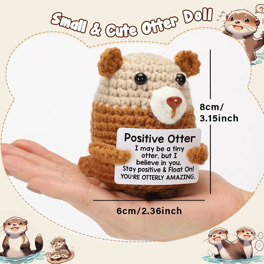 Handmade Crochet Amigurumi Doll with Love and Encouragement